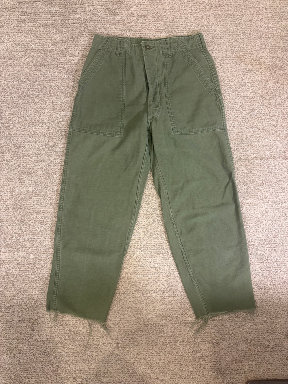 Vintage 60S US Army OG-107 Type1 Cotton Sateen Trousers